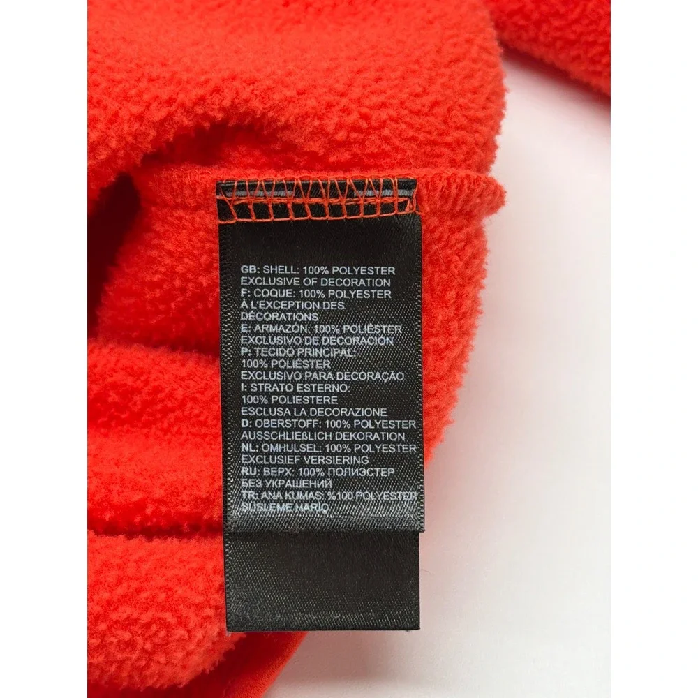 The North Face Kids Red Full Zip Fleece Jacket Mock Neck  Medium 10/12